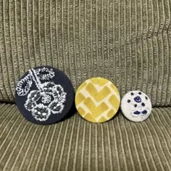 ミナペルホネンとハンドメイドのブローチ