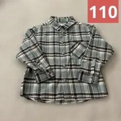 グローバルワーク　キッズ　ネルシャツ　チェック　長袖シャツ　110