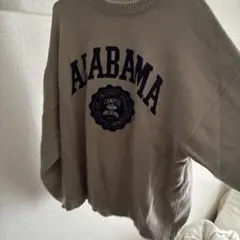 ALABAMA ロゴ グレー ニット