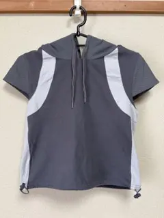 LAGUA GEM MESH HOODIE TOPS グレーのサムネイル