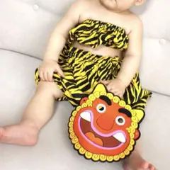 節分／ベビー鬼のパンツ　トップスセット　かぼちゃパンツ　 ベビーコスチューム