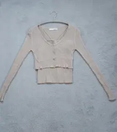 《ROYAL PARTY》カーディガン シアー リブニット アンサンブル