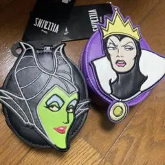Disney ヴィランズ　ダイカットポーチ　バッグチャーム　マレフィセント　女王