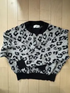 AZUL by moussyレオパード柄 ニットセーター 長袖