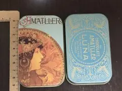 Chocolate Amatller 空き缶 ミュシャ風 レトロ 小物入れ