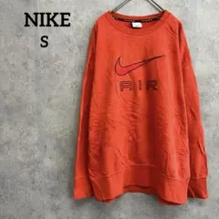ナイキ　NIKE 90年代風スウェット　トレーナー　オレンジ系　Sサイズ