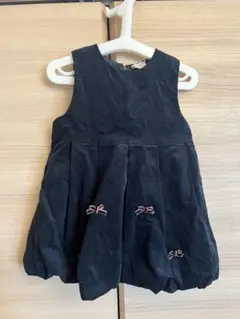 【新品】petit main 80cm ジャンパースカート　ネイビー　紺　タグ付