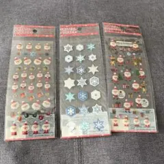 クリスマス　サンタ　シール　3枚セット