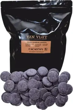 VAN VLiET 有機 クーベルチュールチョコ 74％ 1kg 非アルカリ処理のサムネイル