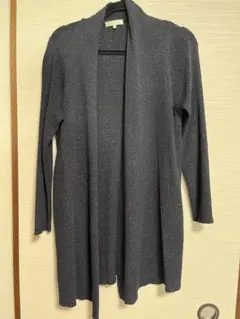 ラメ入りロングカーディガン ネイビー系