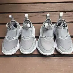 【美品】⭐︎NIKE ナイキスニーカー　14cm グレー　2足セット　まとめて双子