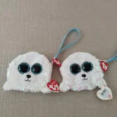 Ty 犬の形 コインケース ホワイト2個セット