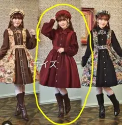 【新品タグ付】クラロリくる実　しまむらコラボワンピースLサイズ ボルドー 美品