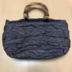 KAGURAYA ダークパープルブラウン ハンドバッグ