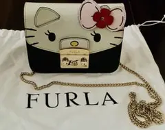 【新品未使用】FURLA ハローキティ ショルダーバッグ　メトロポリス ほぼ新品未使用 FURLA フルラ メトロポリス ショルダーバッグ