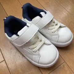 【ホワイト&ネイビー スニーカー 17㎝