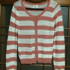 LODISPOTTOボーダーカーディガン