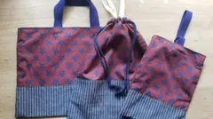 入園入学3点セット　星　絵本バック　上履き入れ　体操着袋