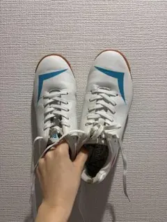 フットサルシューズ ホワイト/ブルー/ピンク 24.5cm