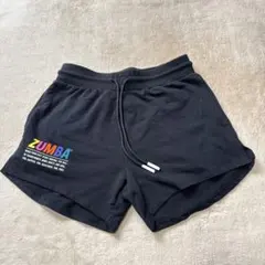 ZUMBA 正規品 XS ショートパンツ ブラック ロゴ入り フィットネスウェアのサムネイル