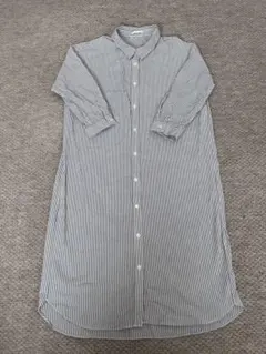 GLACIER ストライプ シャツワンピース 長袖