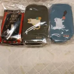 カルディ　ニャンコーヒー コーデュロイポーチセット