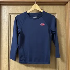 ザ・ノースフェイス　キッズ　140cm 長袖　Tシャツ　　ストレッチ　紺