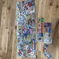 開運コロシアムトレーディングカード大9枚、小48枚、ポスター　コロコロ付録