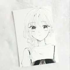 手描き イラスト アナログ オリジナル【中色紙】原画♡くノ一♡ - メルカリ