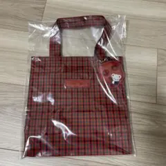 【新品未使用】familiar 赤緑チェック トートバッグ(小)