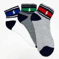 ■POLO/ポロラルフローレン メンズ用ショートソックス3足セット新品A■