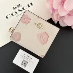 20 日本限定モデル！新品 COACH コーチ 折り財布 二つ折り財布 花柄