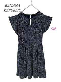 BANANA REPUBLIC【未使用】ワンピース ネイビー　ドット柄　00
