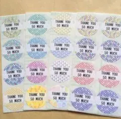 カラフルな感謝シール 5枚セット