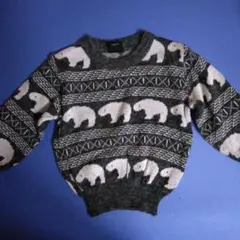 ホッキョクグマ柄ニットセーター 100cm~