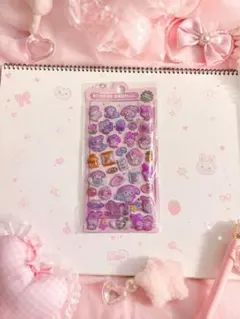 キャラクターシールセット 紫色