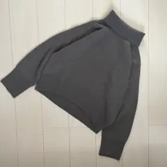 FRAY IDカシミヤタートルミドルゲージニット グレー カシミヤ100%