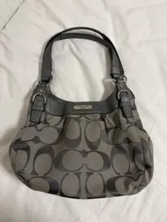 COACH コーチ シグネチャー ホーボー ショルダーバッグ グレー