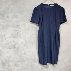 日本製　ひざ丈ワンピース　半袖　肩パッド　セレモニー　七五三　発表会　春夏