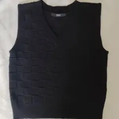 EMODA ブラックニットベスト Vネック タグなし