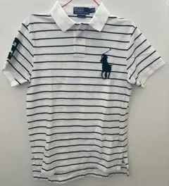 新品 POLO RALPH LAUREN ホワイト ネイビー ボーダー ポロ