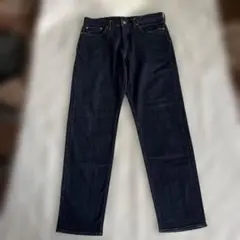 美品　GU ストレッチスリムジーンズ 31インチ　濃いブルー　インディゴ