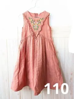 SHEIN 花柄刺繍ロング 원피스 116cm 6Yエスニック民族風