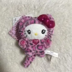 サンリオ ギャルネコ マスコットホルダー ハローキティ ピンク ヒョウ柄