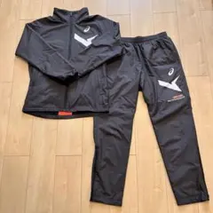 【美品】asics ジャージ上下セット ブラック Lサイズ