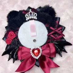 ロゼット 痛ロゼット 缶バッジ 痛バック 推し活 韓国 赤 黒