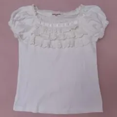 エミリーテンプルキュート♡レースフリルパフスリーブカットソー♡オフホワイトのサムネイル