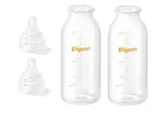 ピジョン　Pigeon 新生児　哺乳瓶　200ml×2本と乳首2個