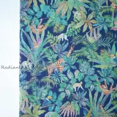 リバティ10.リトル・エデン 動物 タナローンコットン はぎれ布生地 青