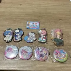リゼロ アクリルキーホルダー＆缶バッジセット